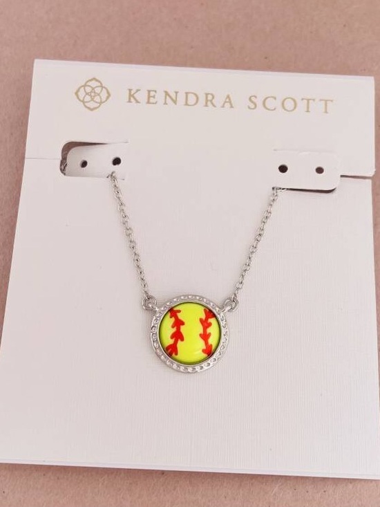 Kendra Scott Jewelry - Kendra Scott Softball Silver Short Pendant Necklace